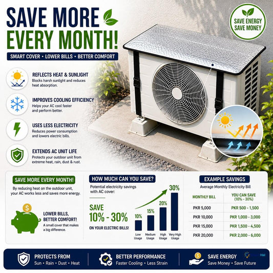 AC outdoor cover protecting unit from sun, rain and dust