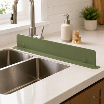 Headline & Concept: Designed to block water splashes effectively, helping to keep countertops dry and clean.