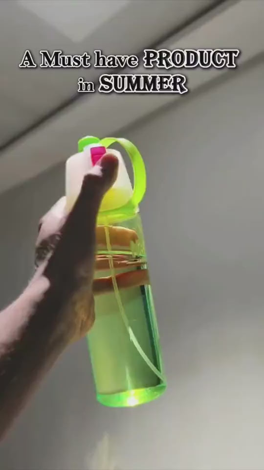 Portable mist spray bottle providing cooling relief